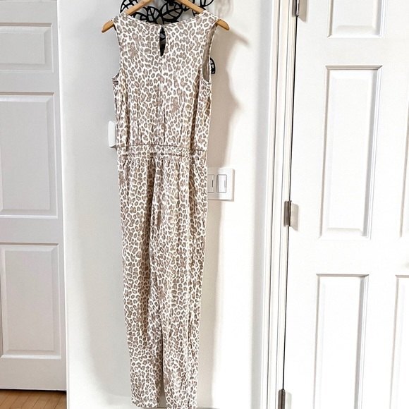 RACHEL ZOE Leopard Printed Scoop Neck Jumpsuit S - Picture 9 of 15